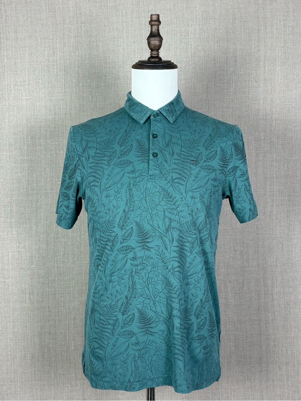 TravisMathew Men’s Pima Cotton Blend Botanical Golf Polo Green M - Picture 2 of 9